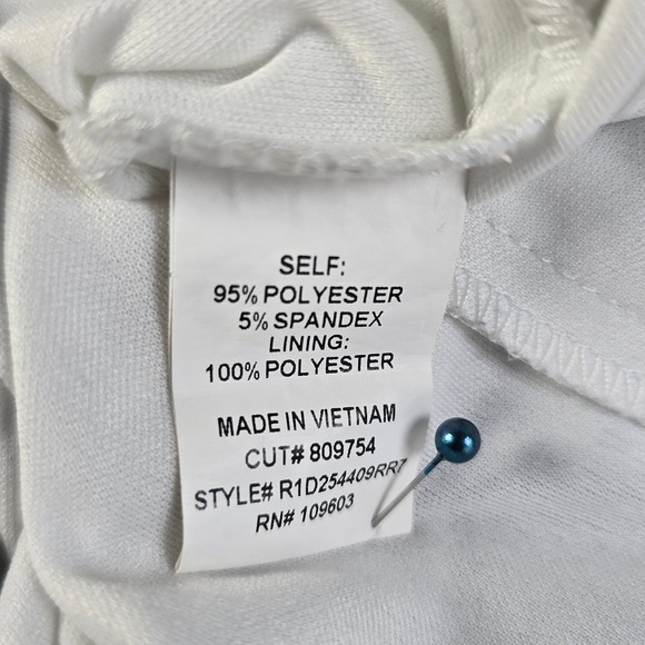 Rabbit Rabbit Designs Dress Woman Size 8 Blue White Paisley Lace Trimmed Midi - Picture 8 of 12